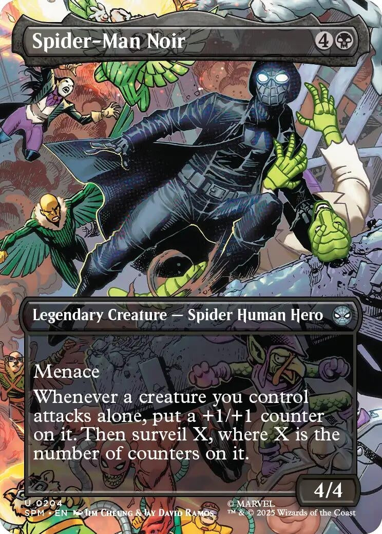 Image for Spider-Man Noir (Borderless) (204) - Magic: The Gathering
