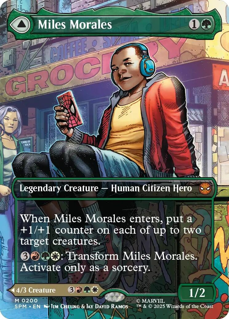 Image for Miles Morales (0200) (Borderless) (200) (SPM) - Magic: The Gathering
