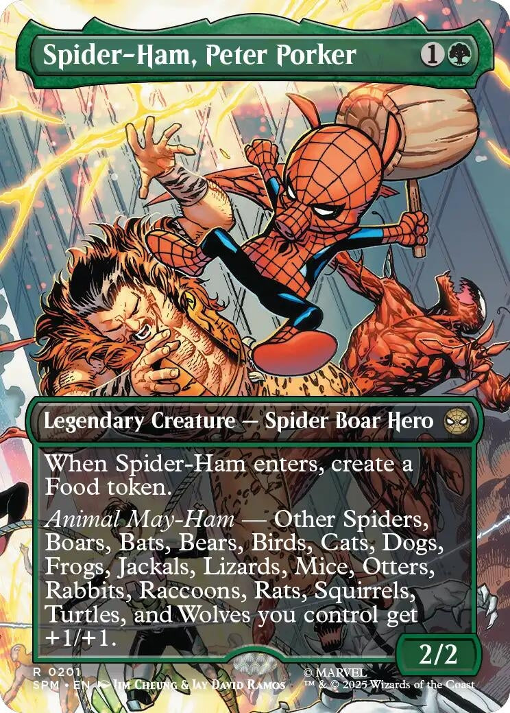 Image for Spider-Ham, Peter Porker (Borderless) (201) - Magic: The Gathering