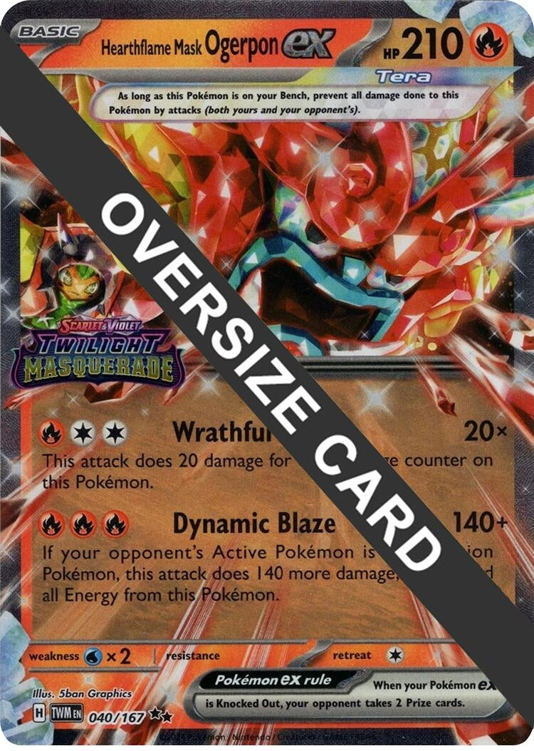 Image for Hearthflame Mask Ogerpon ex (Twilight Masquerade Stamp) (040/167) (PR) - Pokemon