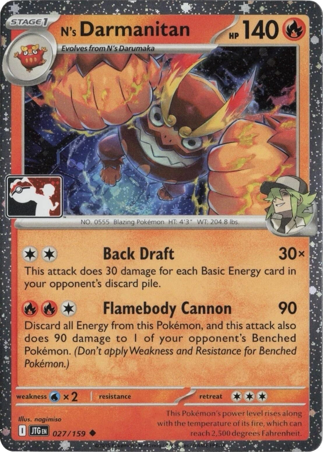 Image for N's Darmanitan - 027/159 (Cosmos Holo) (027/159) - Pokemon