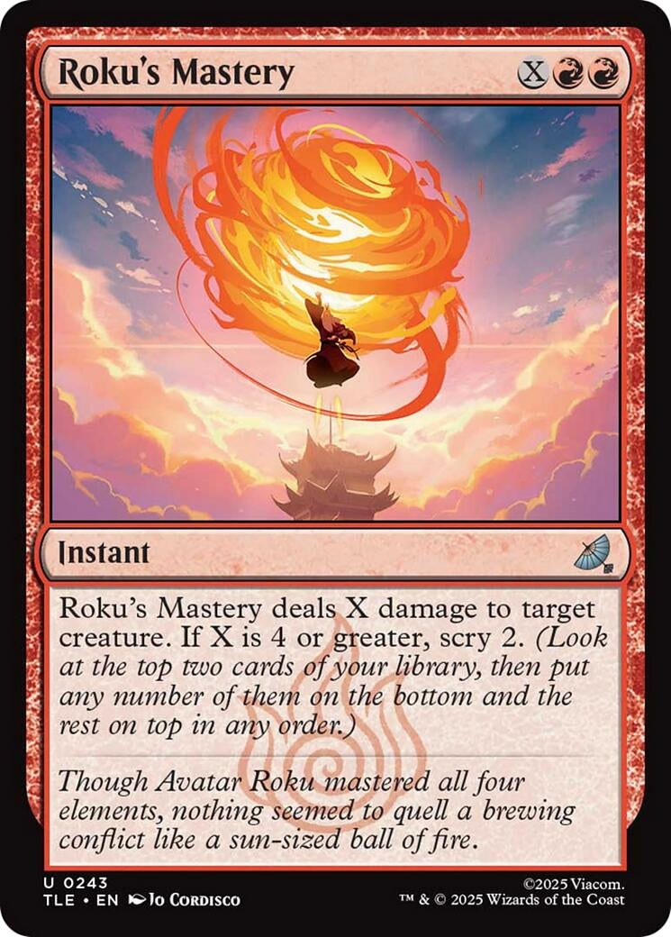 Image for Roku's Mastery (243) (TLE) - Magic: The Gathering