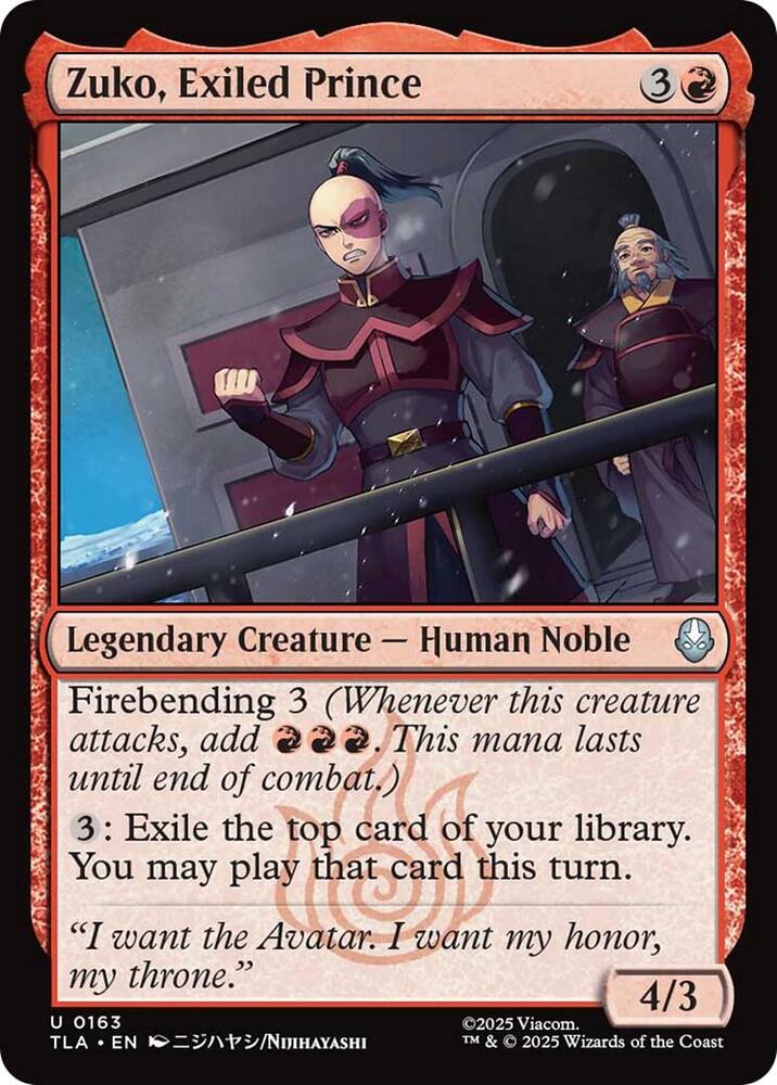 Image for Zuko, Exiled Prince (163) - Magic: The Gathering