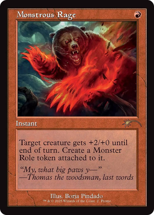 Image for Monstrous Rage (Retro Frame) (2) - Magic: The Gathering