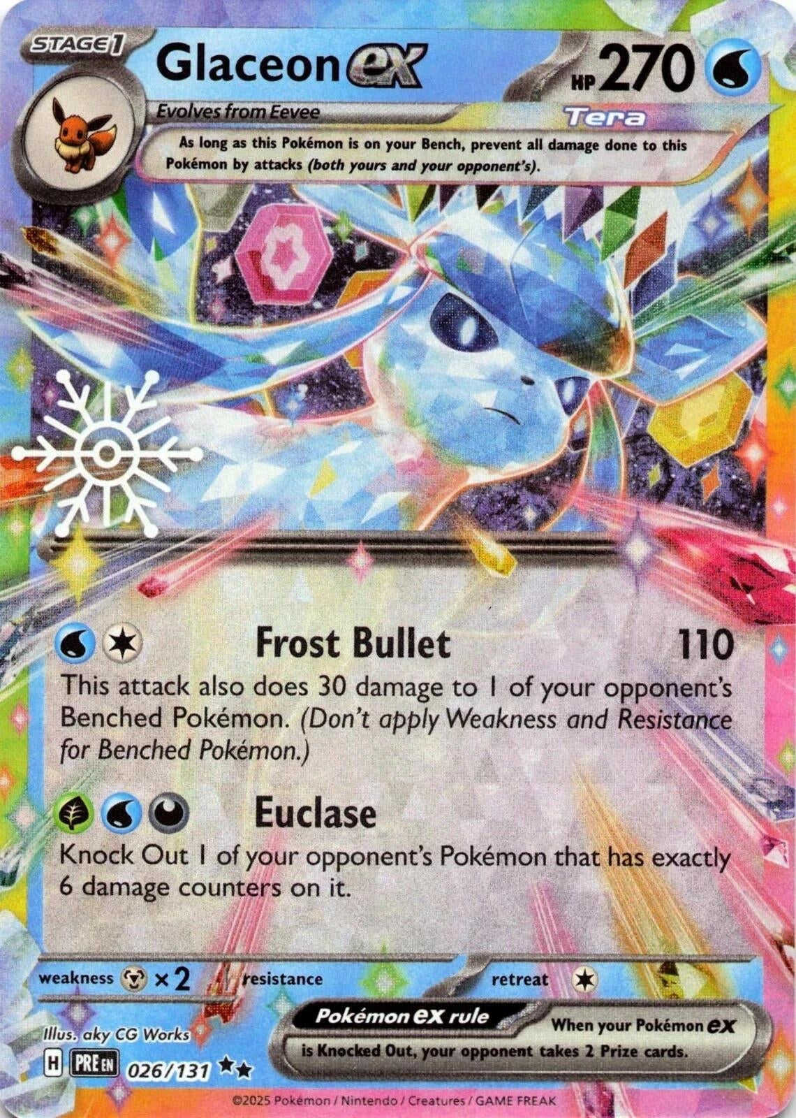 Image for Glaceon ex - 026/131 (Holiday Calendar) (026/131) (PRE) - Pokemon