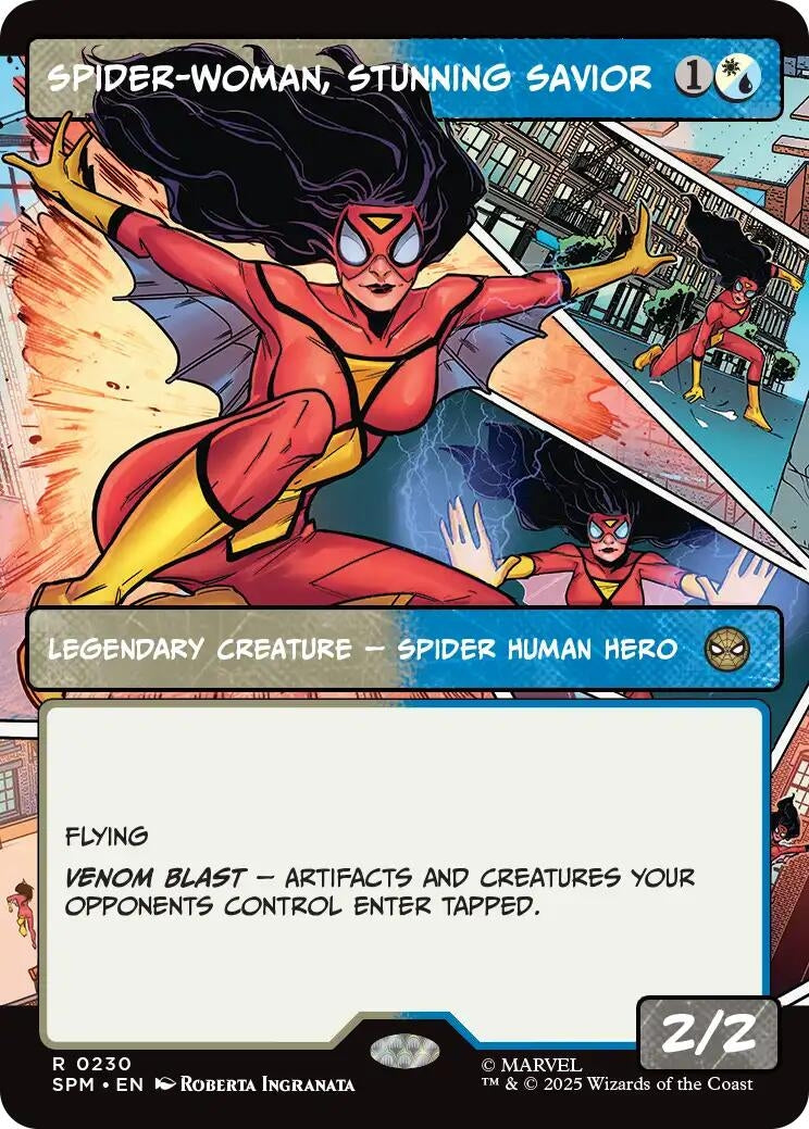 Image for Spider-Woman, Stunning Savior (Borderless) (230) - Magic: The Gathering