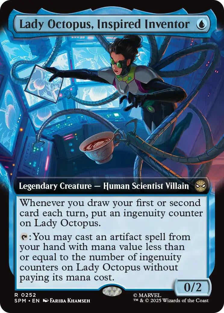 Image for Lady Octopus, Inspired Inventor (Extended Art) (252) - Magic: The Gathering