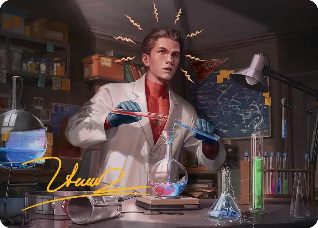 Image for Peter Parker Art Card (3/54) (Gold-Stamped Signature) (3) - Magic: The Gathering