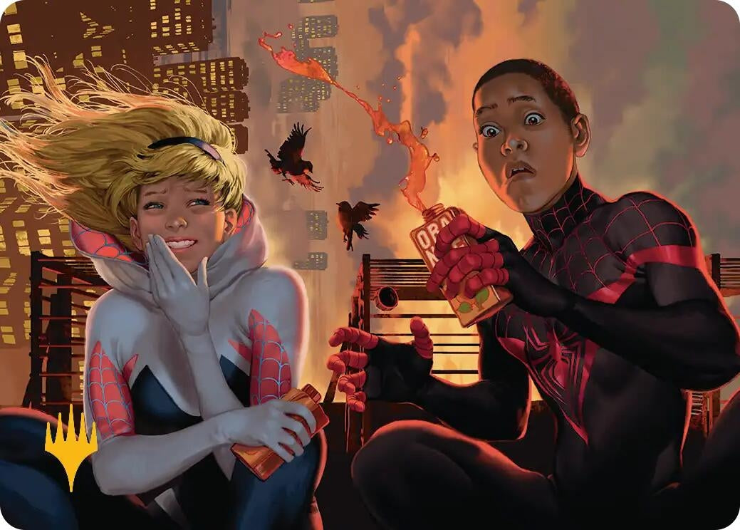 Image for Heroes' Hangout Art Card (Gold-Stamped Planeswalker Symbol) (14) - Magic: The Gathering