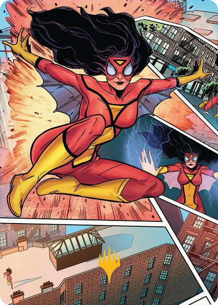 Image for Spider-Woman, Stunning Savior Art Card (Gold-Stamped Planeswalker Symbol) (51) (ASSPM) - Magic: The Gathering