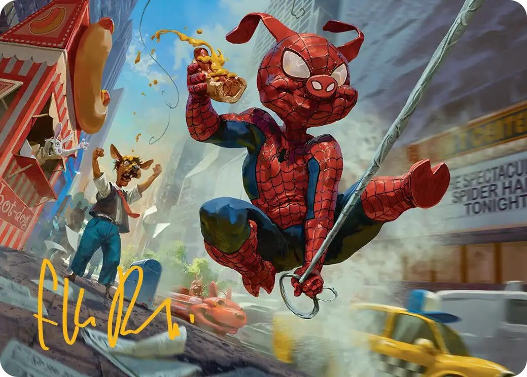 Image for Spider-Ham, Peter Porker Art Card (Gold-Stamped Signature) (19) (ASSPM) - Magic: The Gathering