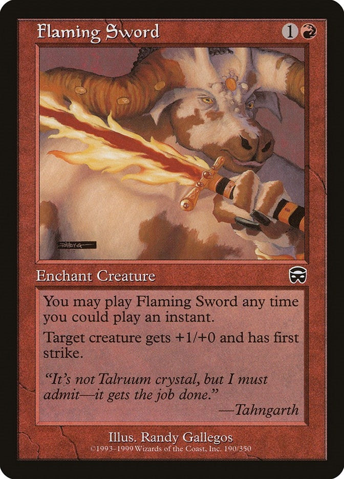 Image for Flaming Sword (190) - Magic: The Gathering
