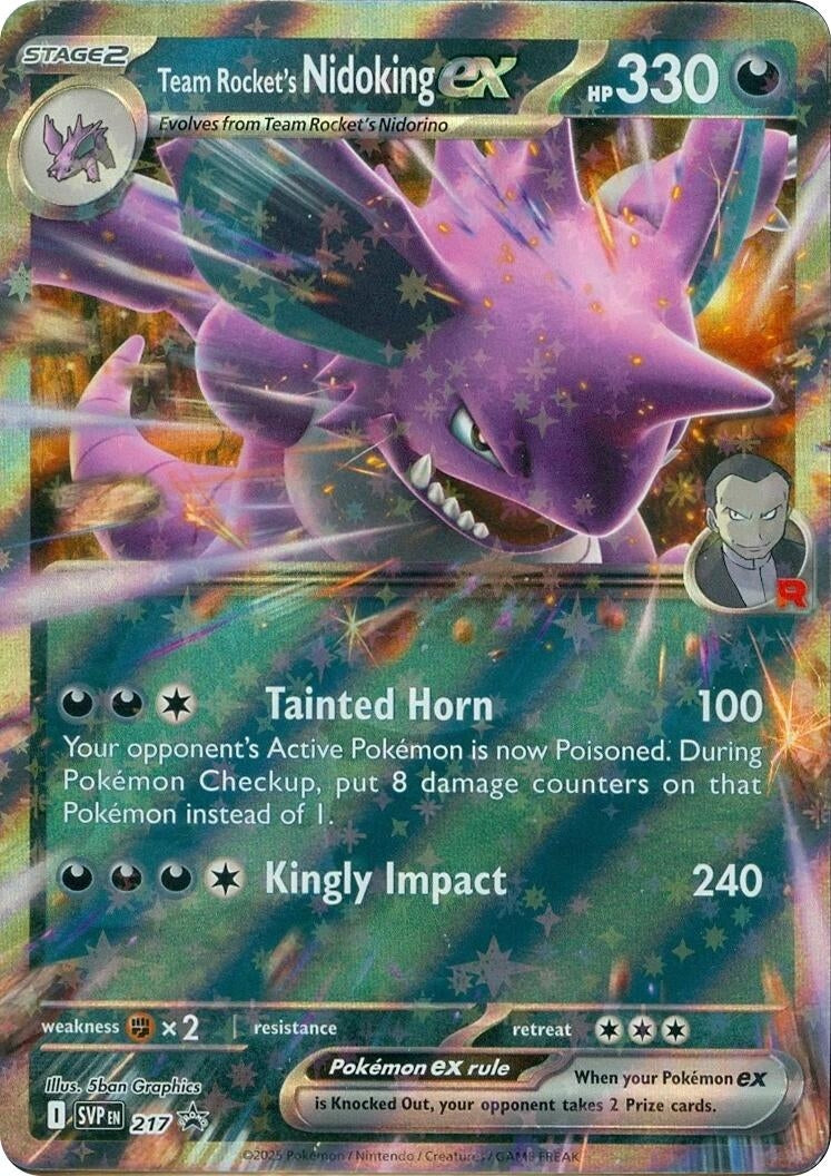 Image for Team Rocket's Nidoking ex - 217 (217) (SVP) - Pokemon