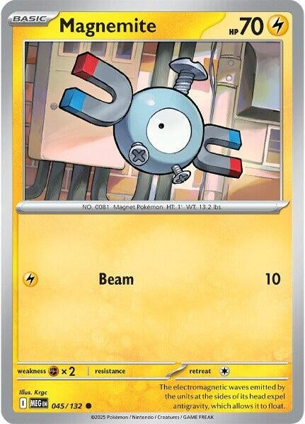 Image for Magnemite (045/132) (MEG) - Pokemon