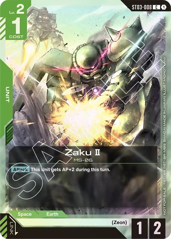 Image for Zaku II (Championship Participation Pack 01) (ST03-008) (GCG-PR) - Gundam Card Game