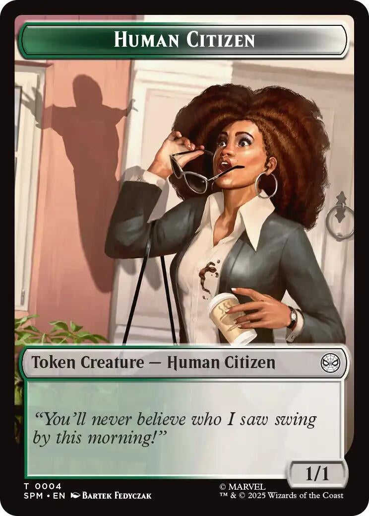 Image for Human Citizen // Treasure Double-Sided Token (4 // 7) - Magic: The Gathering