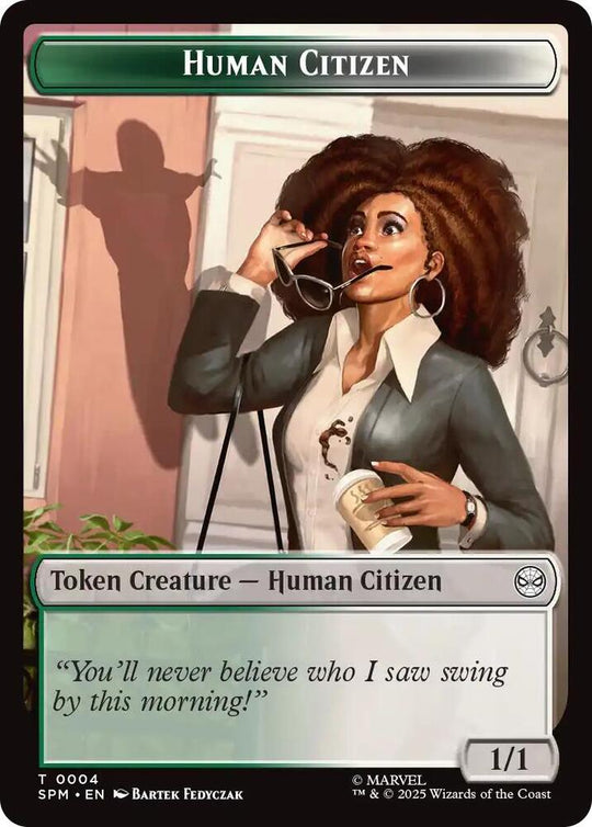 Image for Human Citizen // Treasure Double-Sided Token (4 // 7) - Magic: The Gathering