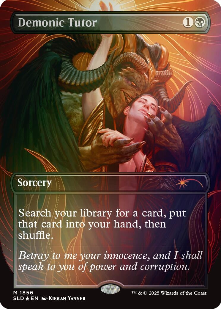 Image for Demonic Tutor (Rainbow Foil) (1856) - Magic: The Gathering