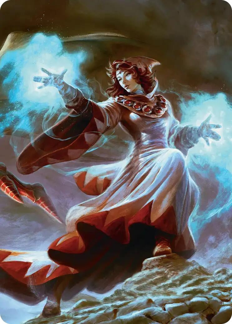 Image for The Destined White Mage Scene Art Card (3) (ASFIN) - Magic: The Gathering