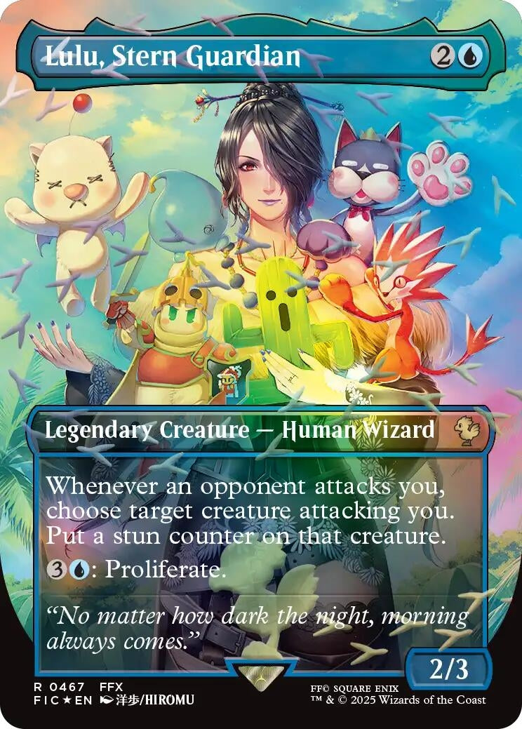 Image for Lulu, Stern Guardian (Borderless) (Chocobo Track Foil) (467) - Magic: The Gathering