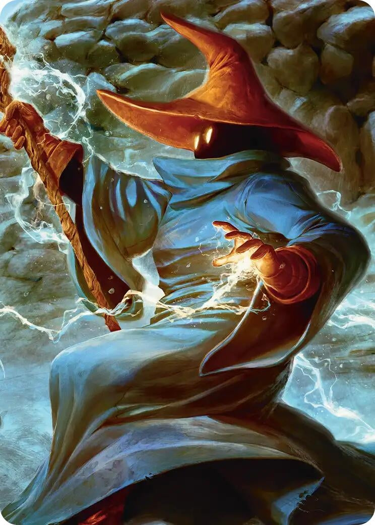 Image for The Destined Black Mage Scene Art Card (6) (ASFIN) - Magic: The Gathering