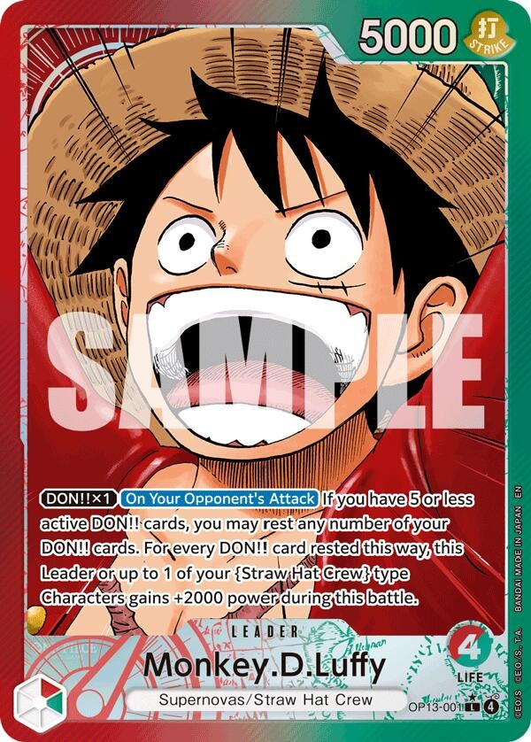 Monkey.D.Luffy (001) (Alternate Art) (OP13-001) (OP13)