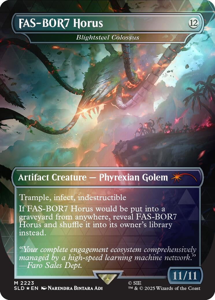 Image for FAS-BOR7 Horus - Blightsteel Colossus (Rainbow Foil) (2223) (SLD) - Magic: The Gathering