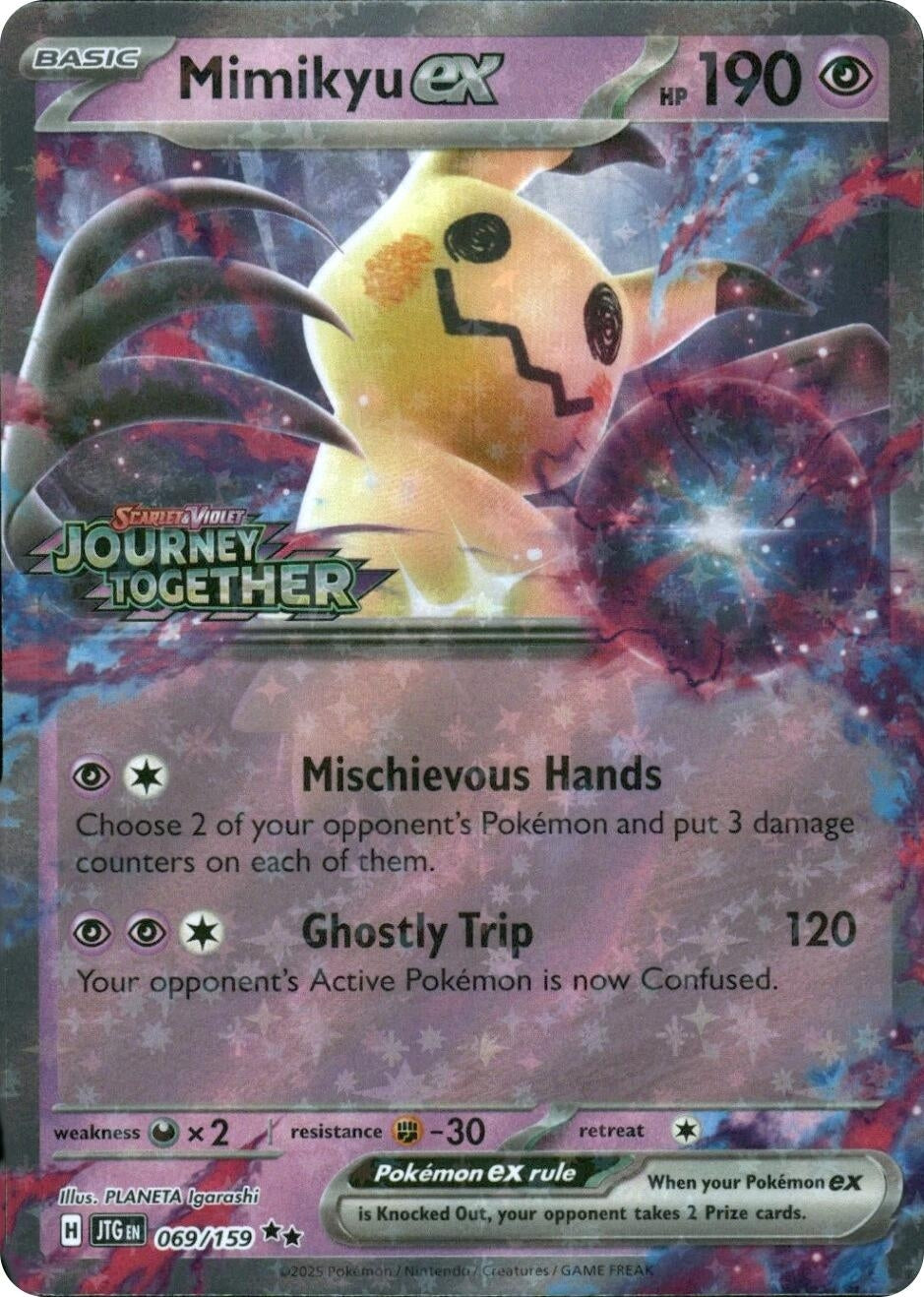 Image for Mimikyu ex (Journey Together Stamped) (069/159) (MCAP) - Pokemon