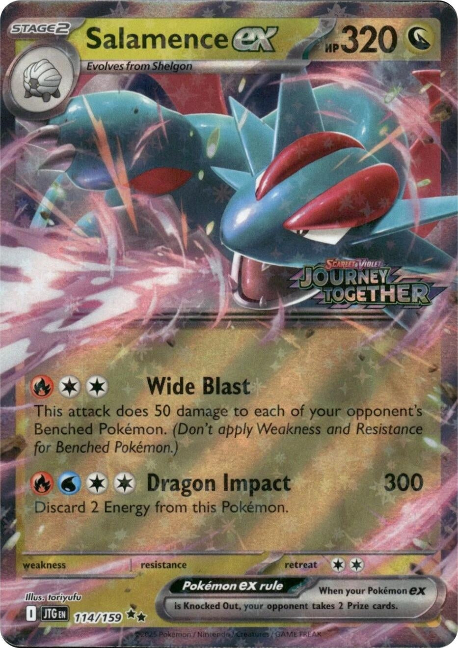 Image for Salamence ex - 114/159 (Journey Together Stamped) (114/159) (MCAP) - Pokemon
