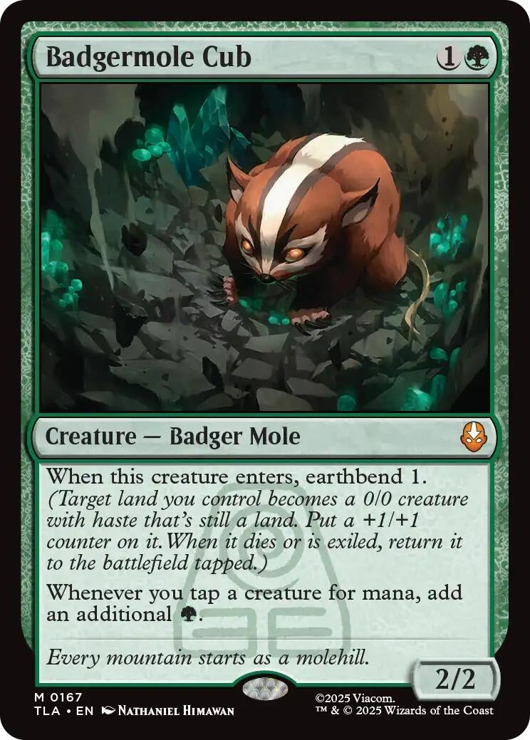 Image for Badgermole Cub (167) (TLA) - Magic: The Gathering
