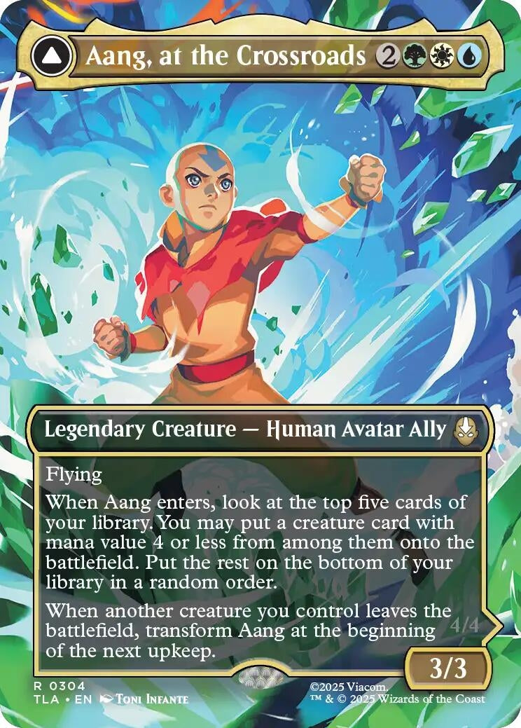 Image for Aang, at the Crossroads (Borderless) (304) (TLA) - Magic: The Gathering
