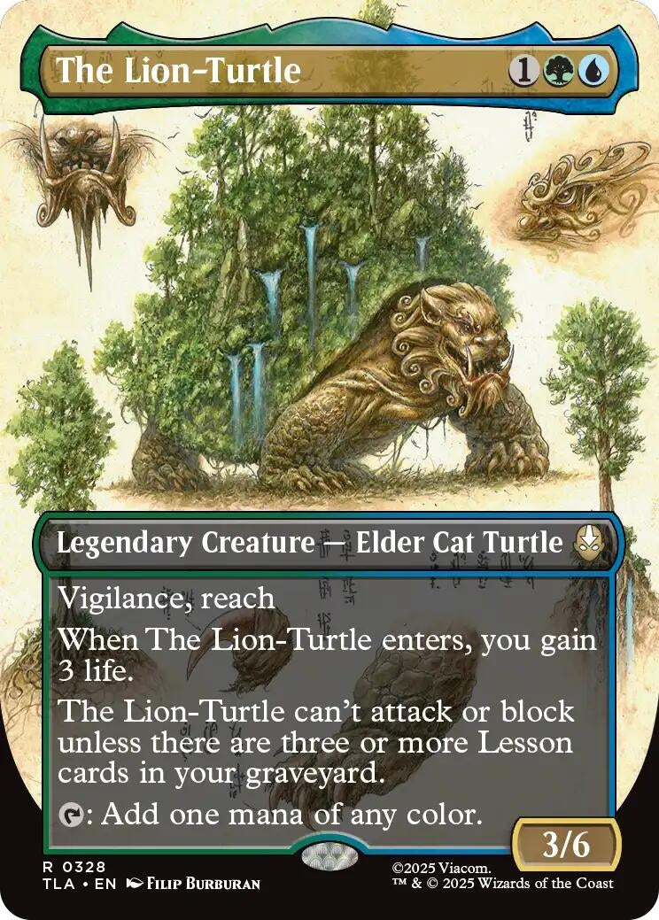 Image for The Lion-Turtle (Borderless) (328) (TLA) - Magic: The Gathering