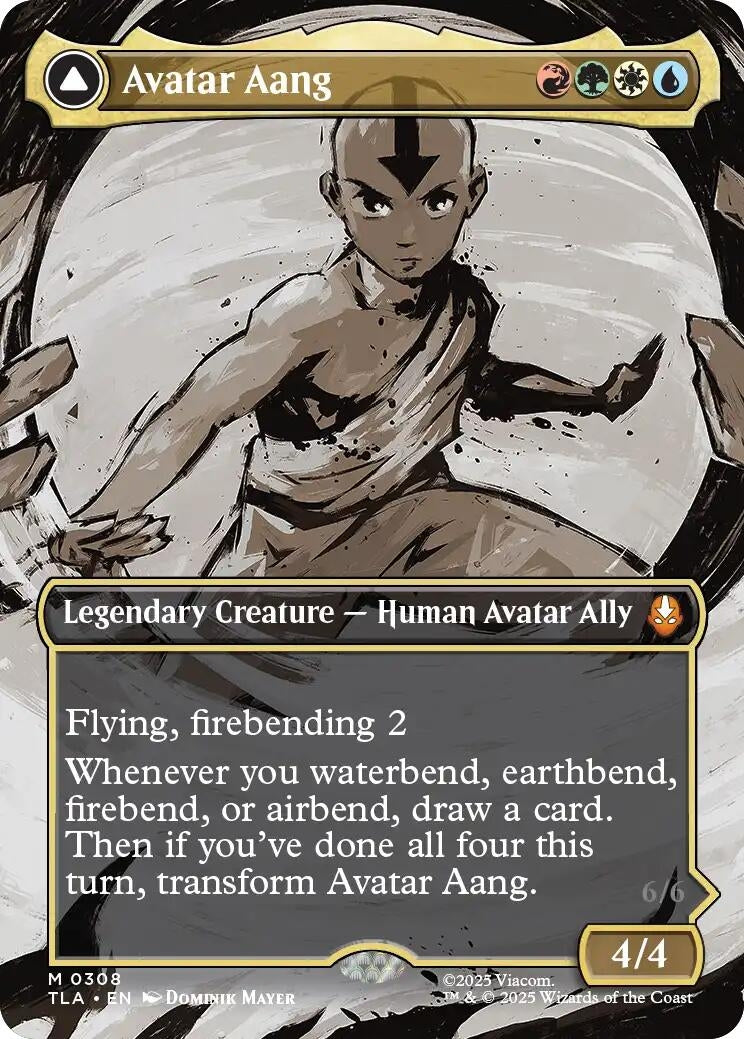 Image for Avatar Aang (Borderless) (308) (TLA) - Magic: The Gathering