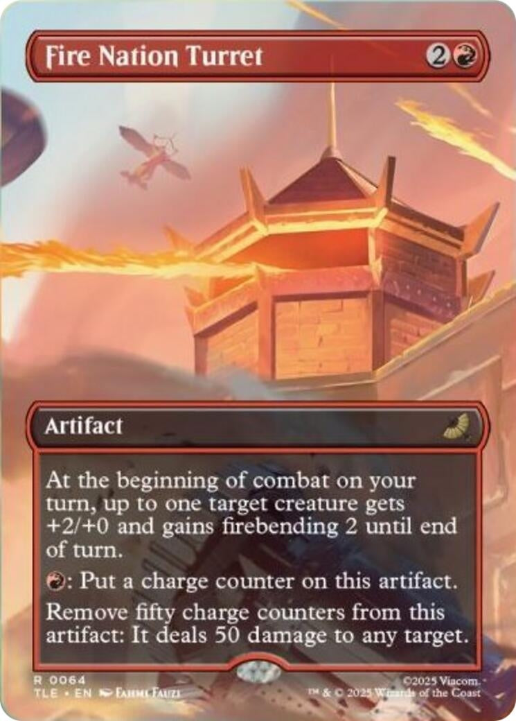 Image for Fire Nation Turret (Borderless) (64) (TLE) - Magic: The Gathering