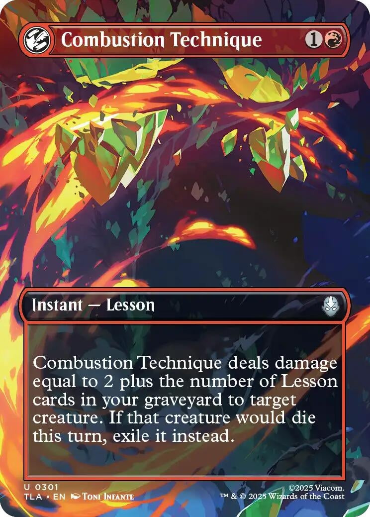 Image for Combustion Technique (Borderless) (301) (TLA) - Magic: The Gathering