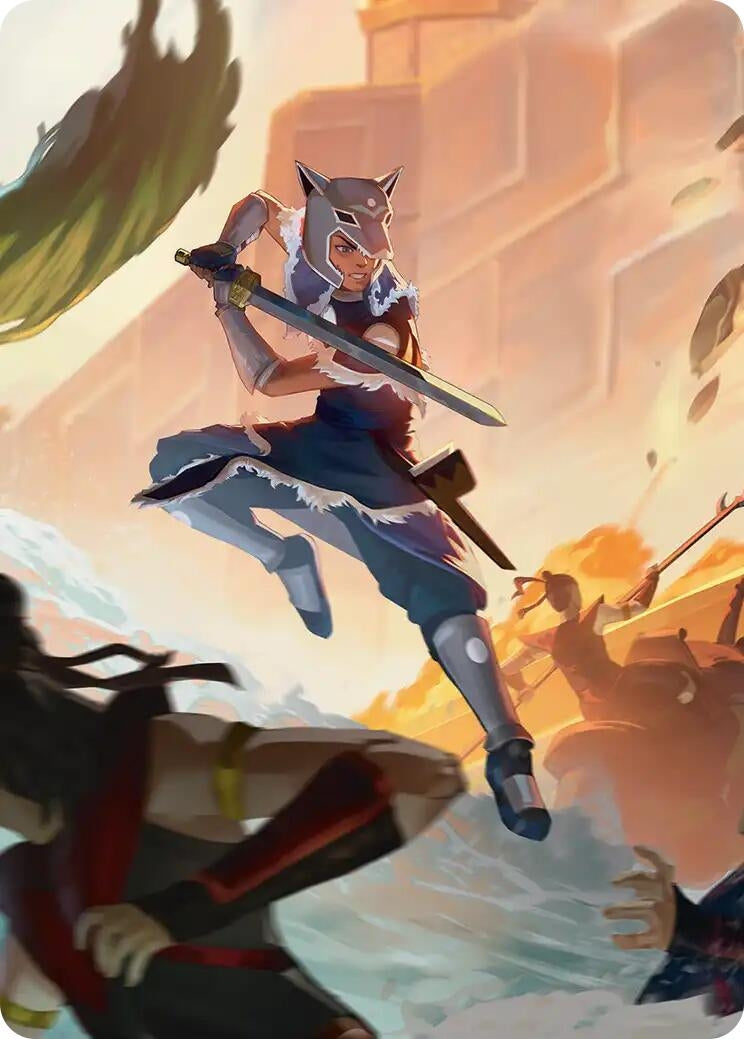Image for Sokka's Charge Art Card (ASTLA) - Magic: The Gathering