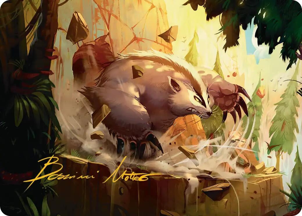 Image for Badgermole Art Card (Gold-Stamped Signature) (12) - Magic: The Gathering
