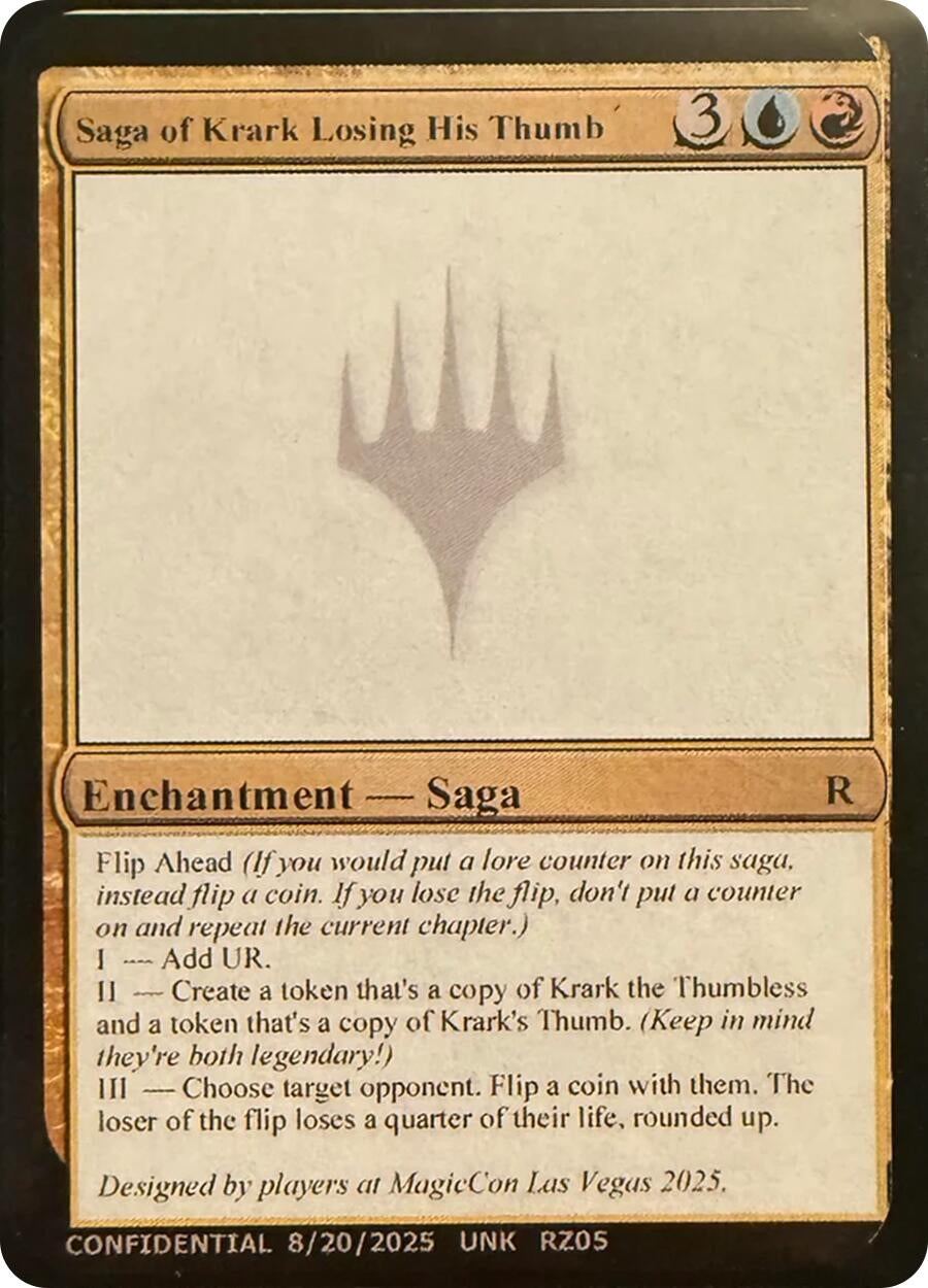 Image for Saga of Krark Losing His Thumb (UNK) - Magic: The Gathering