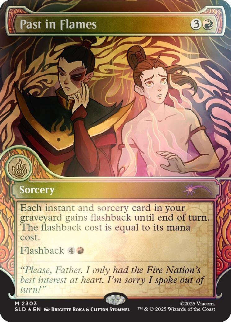 Image for Past in Flames (Rainbow Foil) (2303) (SLD) - Magic: The Gathering