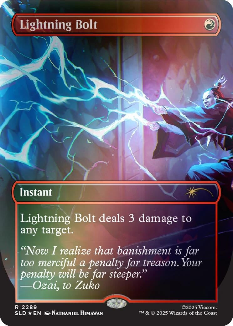 Image for Lightning Bolt (2289) (Rainbow Foil) (2289) - Magic: The Gathering