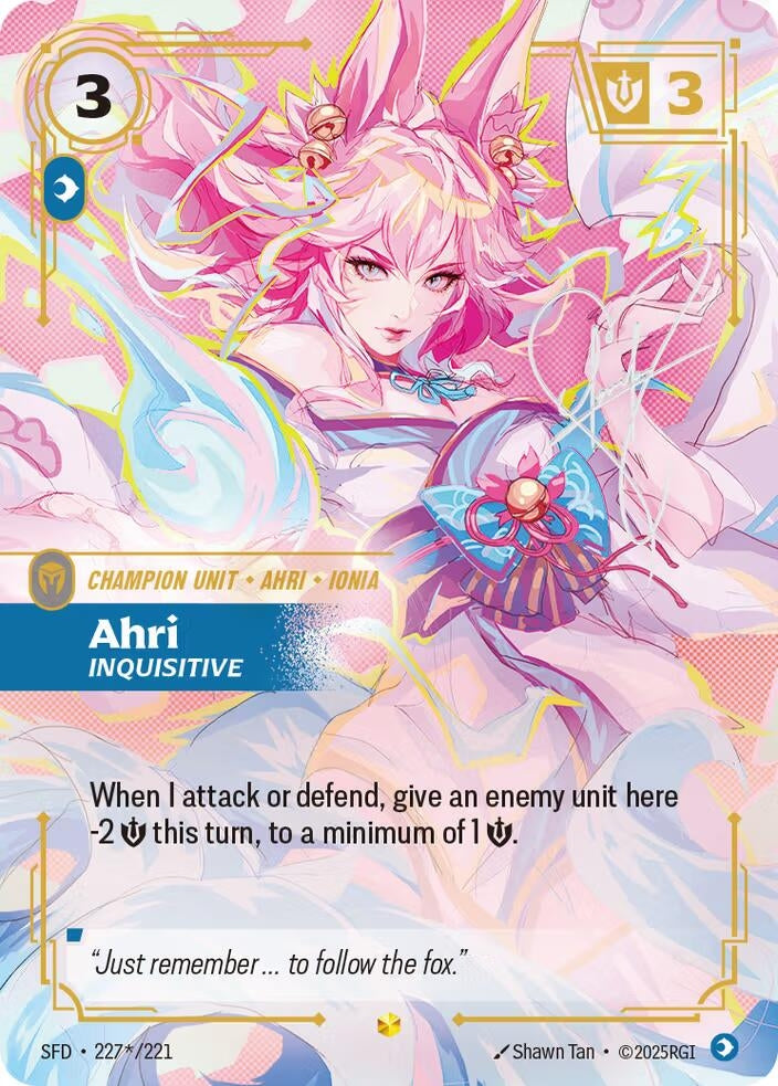 Image for Ahri - Inquisitive (Signature) (227*/221) (SPF) - Riftbound: League of Legends Trading Card Game