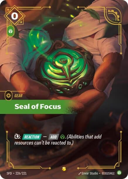 Image for Seal of Focus (Overnumbered) (226/221) (SPF) - Riftbound: League of Legends Trading Card Game