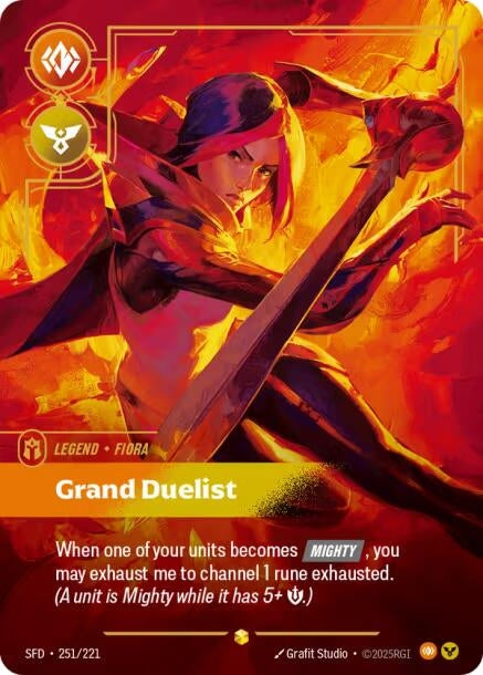 Image for Fiora - Grand Duelist (Overnumbered) (251/221) (SPF) - Riftbound: League of Legends Trading Card Game