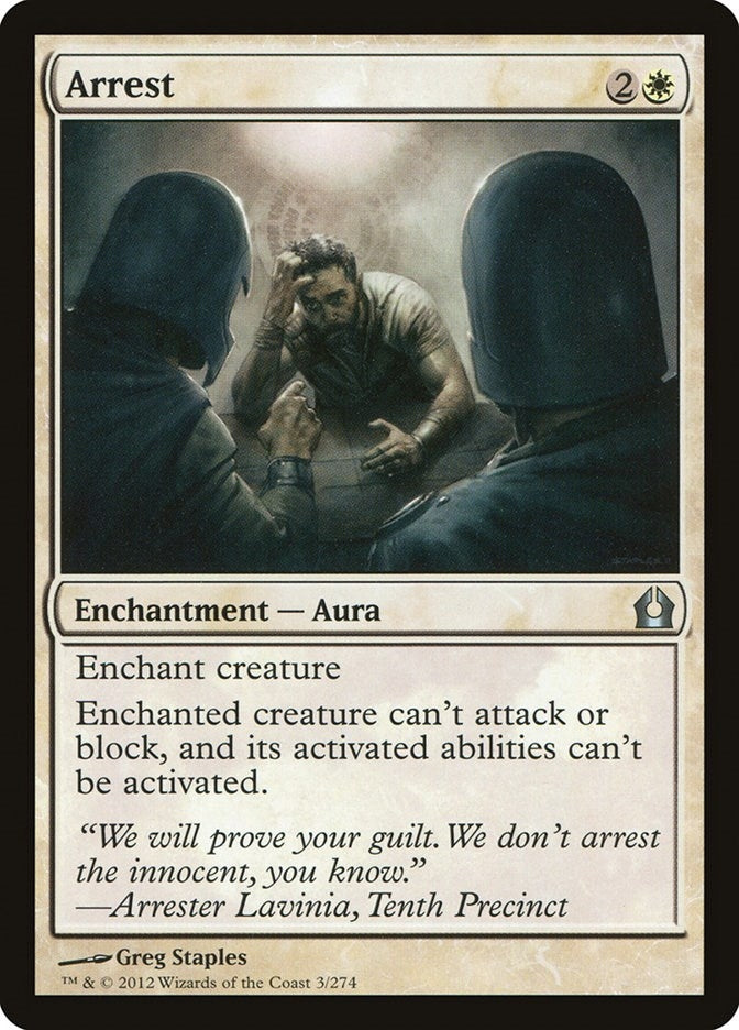 Image for Arrest (3) (RTR) - Magic: The Gathering
