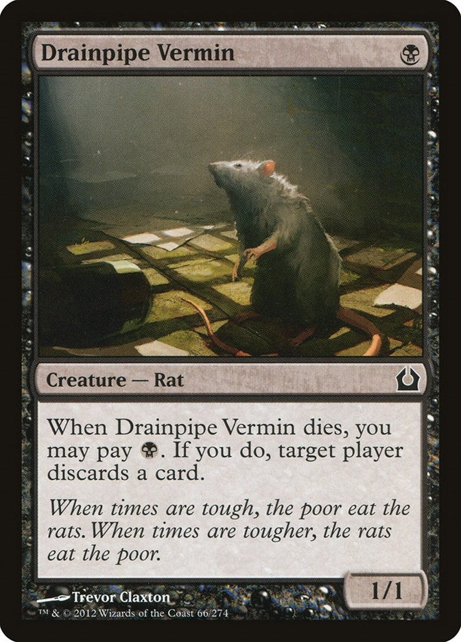 Image for Drainpipe Vermin (66) (RTR) - Magic: The Gathering