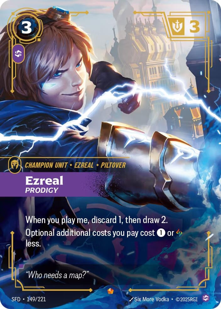 Image for Ezreal - Prodigy (149/221) (SPF) - Riftbound: League of Legends Trading Card Game