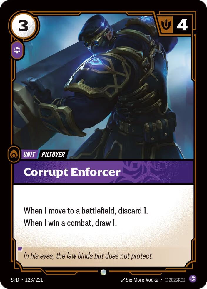 Image for Corrupt Enforcer (123/221) (SPF) - Riftbound: League of Legends Trading Card Game
