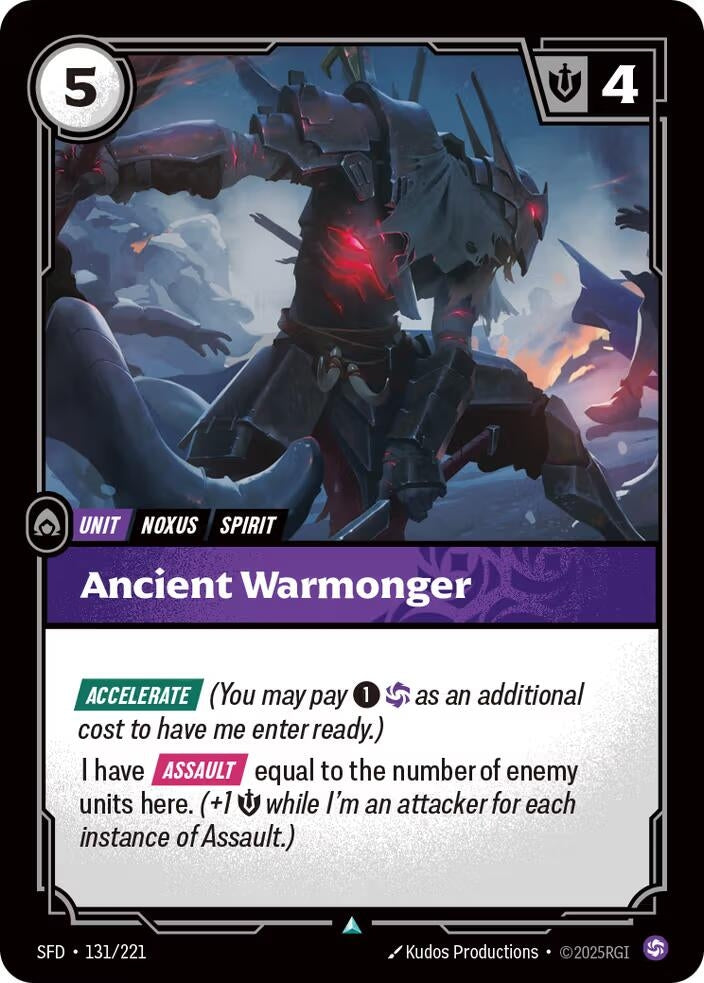 Image for Ancient Warmonger (131/221) (SPF) - Riftbound: League of Legends Trading Card Game