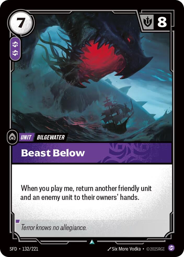 Image for Beast Below (132/221) (SPF) - Riftbound: League of Legends Trading Card Game