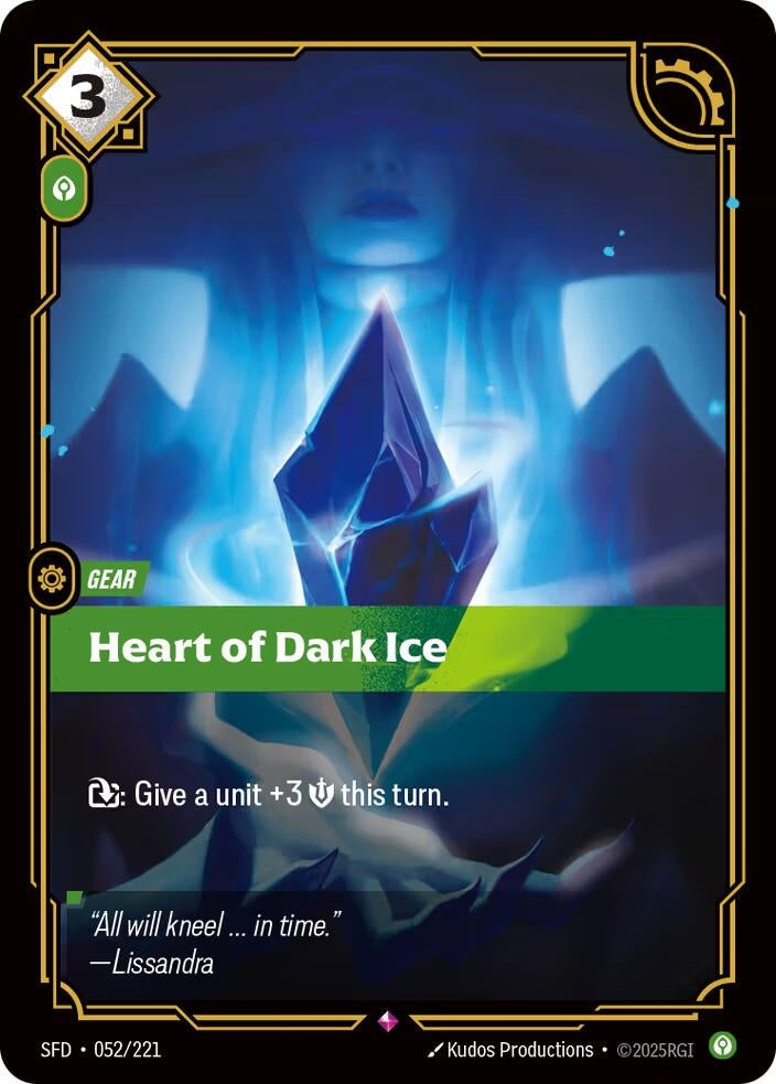 Image for Heart of Dark Ice (052/221) (SPF) - Riftbound: League of Legends Trading Card Game